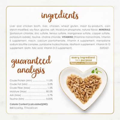 Show full view: Fancy Feast Grilled Liver & Chicken Feast in Gravy Canned Cat Food, 3-oz, case of 24 slide 8 of 13