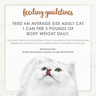 Show full view: Fancy Feast Grilled Liver & Chicken Feast in Gravy Canned Cat Food, 3-oz, case of 24 slide 10 of 13