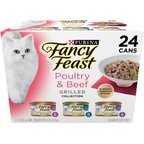 Fancy Feast Grilled Poultry & Beef Feast Variety Pack Canned Cat Food, 3-oz, case of 24