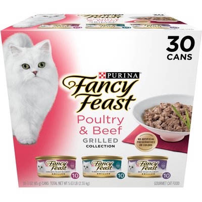 Fancy Feast Fancy Feast Grilled Poultry & Beef Variety Pack Cat Food, 3-oz, 30 ct
