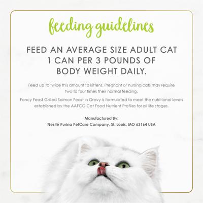 Show full view: Fancy Feast Grilled Salmon Feast in Gravy Canned Cat Food, 3-oz, case of 24 slide 10 of 13