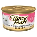 Fancy Feast Grilled Salmon & Shrimp Feast in Gravy Canned Cat Food, 3-oz, case of 24