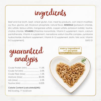 Show full view: Fancy Feast Grilled Tender Beef & Liver Feast in Gravy Canned Cat Food, 3-oz, case of 24 slide 7 of 14