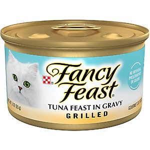 Fancy Feast Grilled Tuna Feast in Gravy Canned Cat Food, 3-oz, case of 24