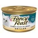 Fancy Feast Grilled Turkey Feast in Gravy Canned Cat Food, 3-oz can, case of 24