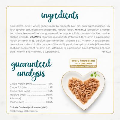 Show full view: Fancy Feast Grilled Turkey Feast in Gravy Canned Cat Food, 3-oz, case of 24 slide 8 of 12