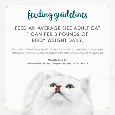 Show full view: Fancy Feast Grilled Turkey Feast in Gravy Canned Cat Food, 3-oz, case of 24 slide 10 of 12