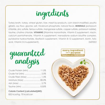 Show full view: Fancy Feast Grilled Turkey & Giblets Feast in Gravy Canned Cat Food, 3-oz, case of 24 slide 8 of 13