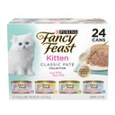 Fancy Feast Kitten Classic Pate Tender Poultry & Fish Variety Pack Canned Wet Cat Food 3-oz, case of 24