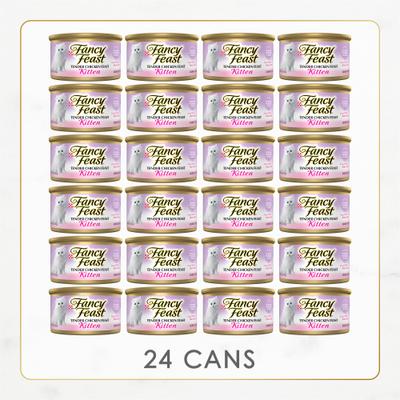 Show full view: Fancy Feast Kitten Tender Chicken Feast Canned Cat Food, 3-oz, case of 24 slide 3 of 11