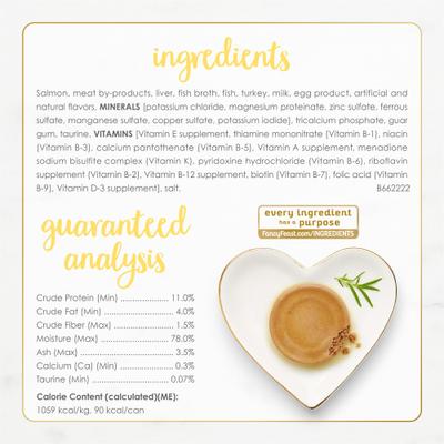 Show full view: Fancy Feast Kitten Tender Salmon Feast Canned Cat Food, 3-oz, case of 24 slide 7 of 11