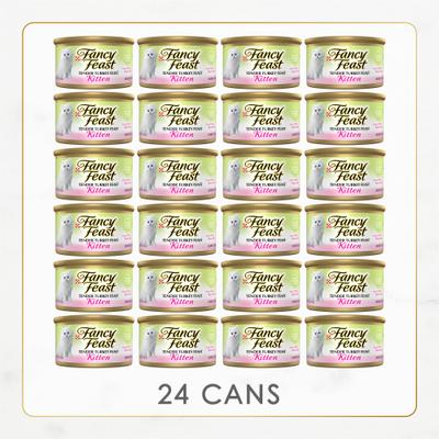 Show full view: Fancy Feast Kitten Tender Turkey Feast Canned Cat Food, 3-oz, case of 24 slide 3 of 11