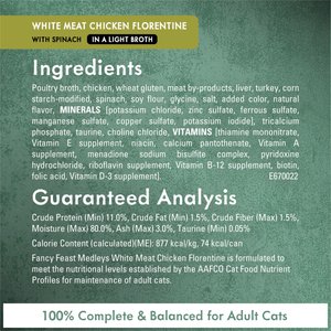 Fancy Feast Medleys Florentine Collection Pack Canned Cat Food, 3-oz, case of 12