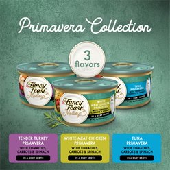 Fancy Feast Medleys Primavera Collection Adult Chicken Turkey & Tuna Variety Pack in Broth Gourmet Wet Cat Food, 3-oz, case of 12 slide 2 of 9
