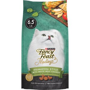 Fancy Feast Medleys Primavera Style White Meat Chicken & Accents of Tomato, Carrot & Spinach Dry Cat Food, 6.5-lb bag