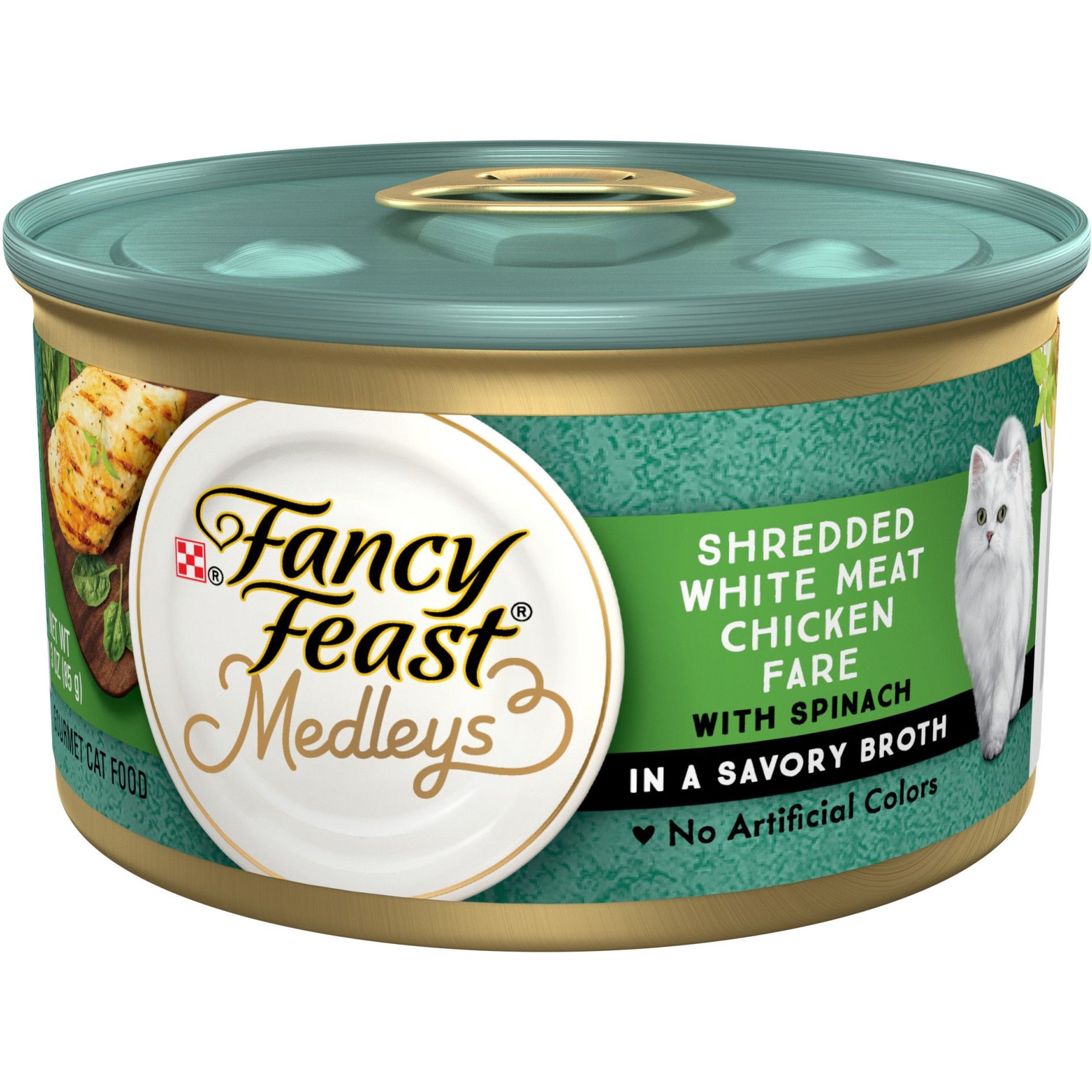 Fancy Feast Elegant Medleys Shredded Chicken Cat Food, 3-oz, 24 ct