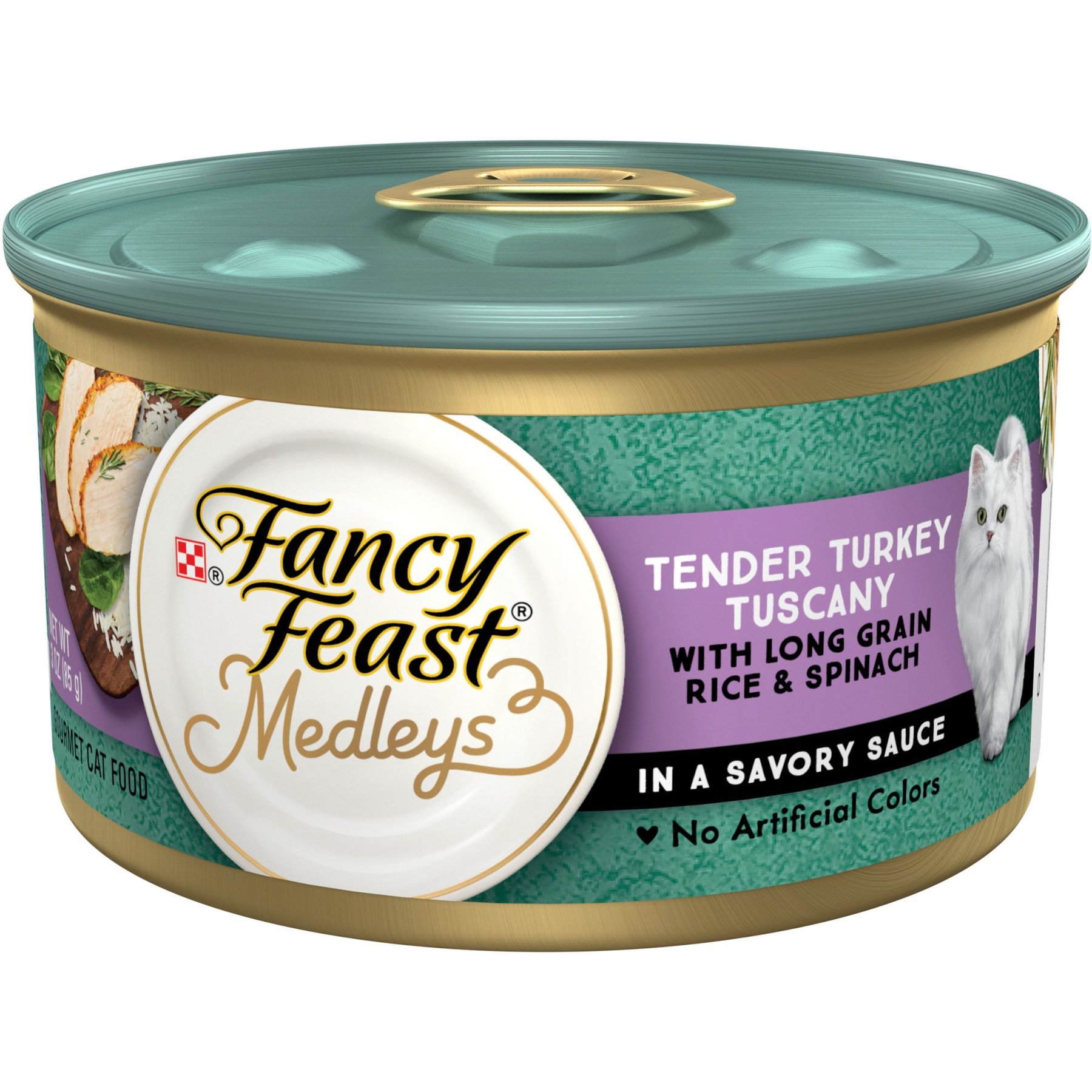 Fancy Feast Elegant Medleys Turkey Tuscany Canned Cat Food, 3-oz 24 ct