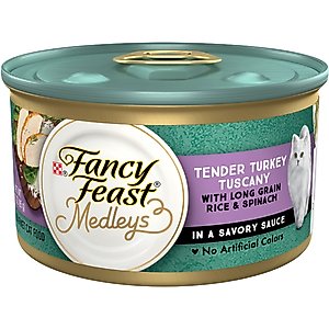Fancy Feast Medleys Tender Turkey Tuscany Canned Cat Food, 3-oz, case of 24