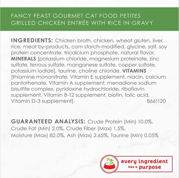 Fancy Feast Petites In Gravy Grilled Chicken with Rice Entree Wet Cat Food