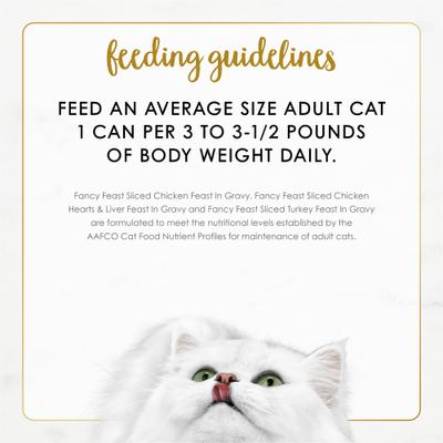 Show full view: Fancy Feast Poultry Lovers Sliced Collection Gravy Variety Pack Wet Cat Food, 3-oz can, case of 24 slide 9 of 11