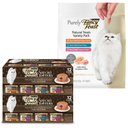 Fancy Feast Savory Centers Canned Food + Purely Natural Treats Cat Treats
