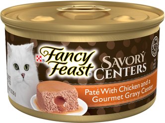 Fancy Feast Savory Centers Chicken Canned Cat Food, 3-oz, case of 24