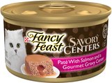 Fancy Feast Savory Centers Salmon Canned Cat Food, 3-oz, case of 24