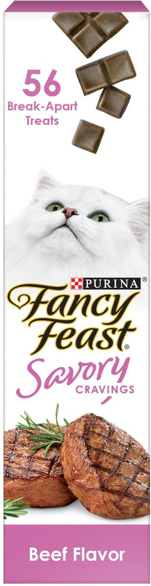Fancy Feast Savory Cravings Beef & Crab Flavor Limited Ingredient Soft Cat Treats