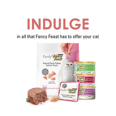 Show full view: Fancy Feast Savory Cravings Salmon Flavor Limited Ingredient Soft Cat Treats, 3-oz box slide 8 of 12