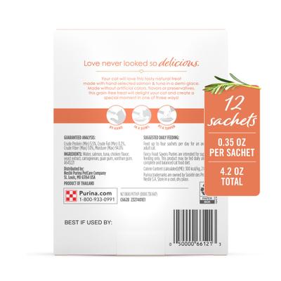 Show full view: Fancy Feast Savory Puree Naturals Salmon & Tuna Flavored in a Demi-Glace Squeezable Lickable Adult Cat Treats, 0.32-oz tube, case of 12 slide 3 of 12