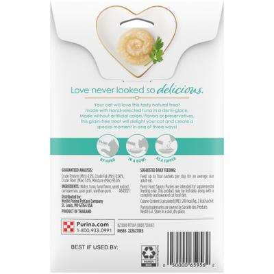 Fancy Feast Savory Puree Naturals Tuna Flavored in a Demi-Glace Squeezable Lickable Adult Cat Treats