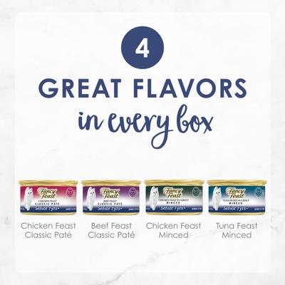 Show full view: Fancy Feast Senior 7+ Chicken, Beef & Tuna Feasts Variety Pack Canned Food + PrettyLitter Cat Litter slide 3 of 10