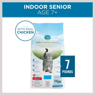 Show full view: Fancy Feast Senior 7+ Chicken, Beef & Tuna Feasts Variety Pack Canned Food + Purina ONE Indoor Advantage Senior 7+ High Protein Dry Cat Food slide 7 of 10