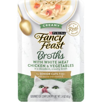 Fancy Feast Fancy Feast Senior Creamy with Chicken & Vegetables in Broth Cat Food Complement & Topper, 1.4-oz pouch, case of 16