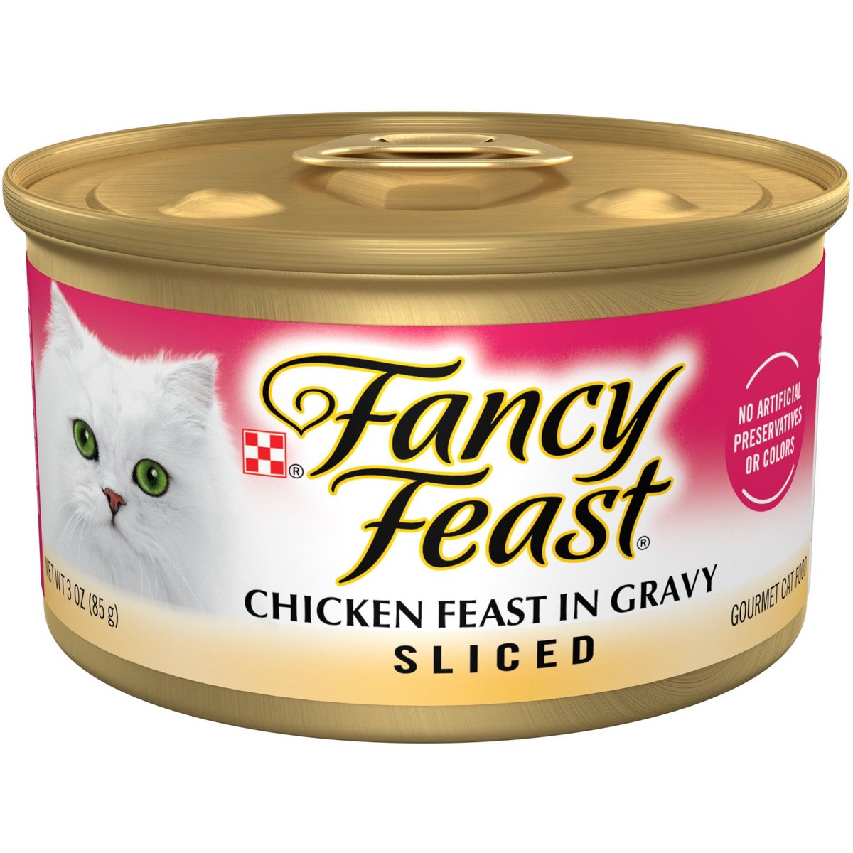 Fancy Feast Sliced Chicken Canned Cat Food, 3-oz, case of 24