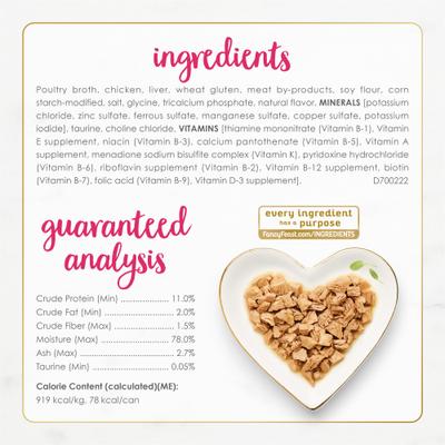 Show full view: Fancy Feast Sliced Chicken Feast in Gravy Canned Cat Food, 3-oz, case of 24 slide 6 of 12