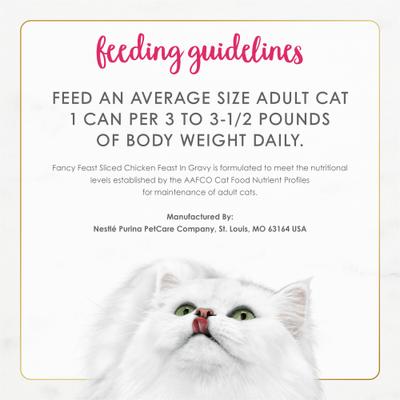 Show full view: Fancy Feast Sliced Chicken Feast in Gravy Canned Cat Food, 3-oz, case of 24 slide 8 of 12