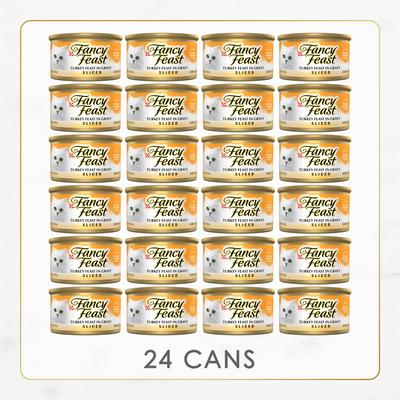Show full view: Fancy Feast Sliced Turkey Feast in Gravy Canned Cat Food, 3-oz, case of 24 slide 3 of 13