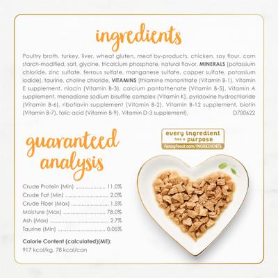 Show full view: Fancy Feast Sliced Turkey Feast in Gravy Canned Cat Food, 3-oz, case of 24 slide 6 of 13