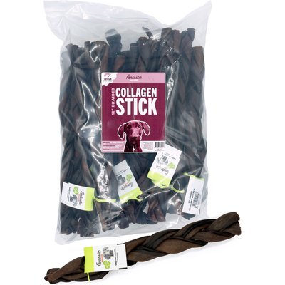 Fantastic Dog Chews Fantastic Dog Chews 12-inch Braided Collagen Bully Stick Dog Chew, 1 count