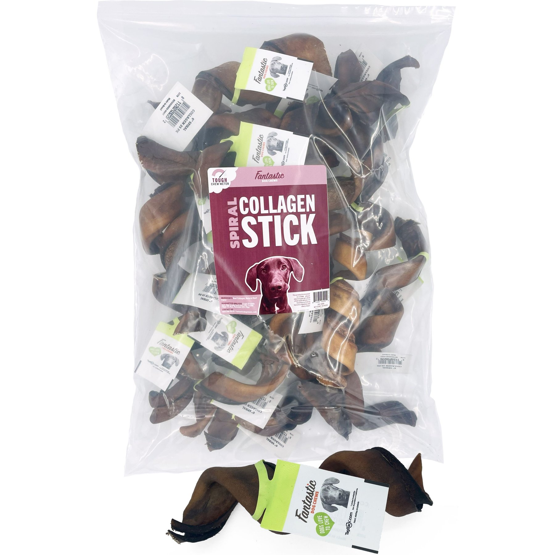 Fantastic Dog Chews 5 to 7-inch Collagen Spiral Dog Chew, 1 count