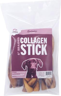 Show full view: Fantastic Dog Chews 6-inch Braided Collagen Dog Chew, 3 count slide 4 of 4