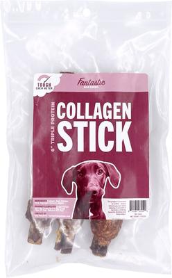Show full view: Fantastic Dog Chews 6-inch Collagen Sticks with Triple Protein Dog Chews, 3 count slide 5 of 5