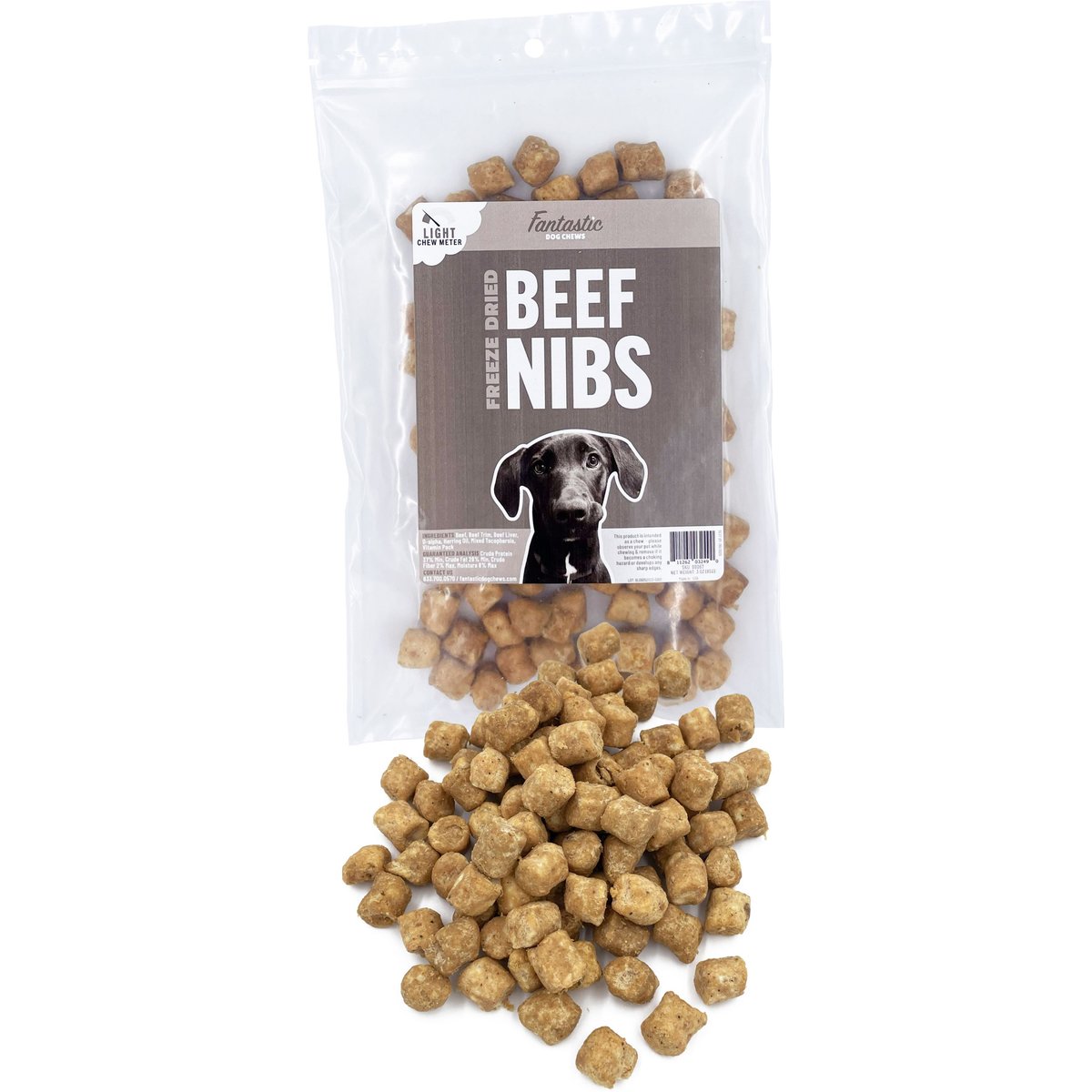Fantastic Dog Chews Freeze-Dried Beef Nibs Dog Treats, 3-oz bag