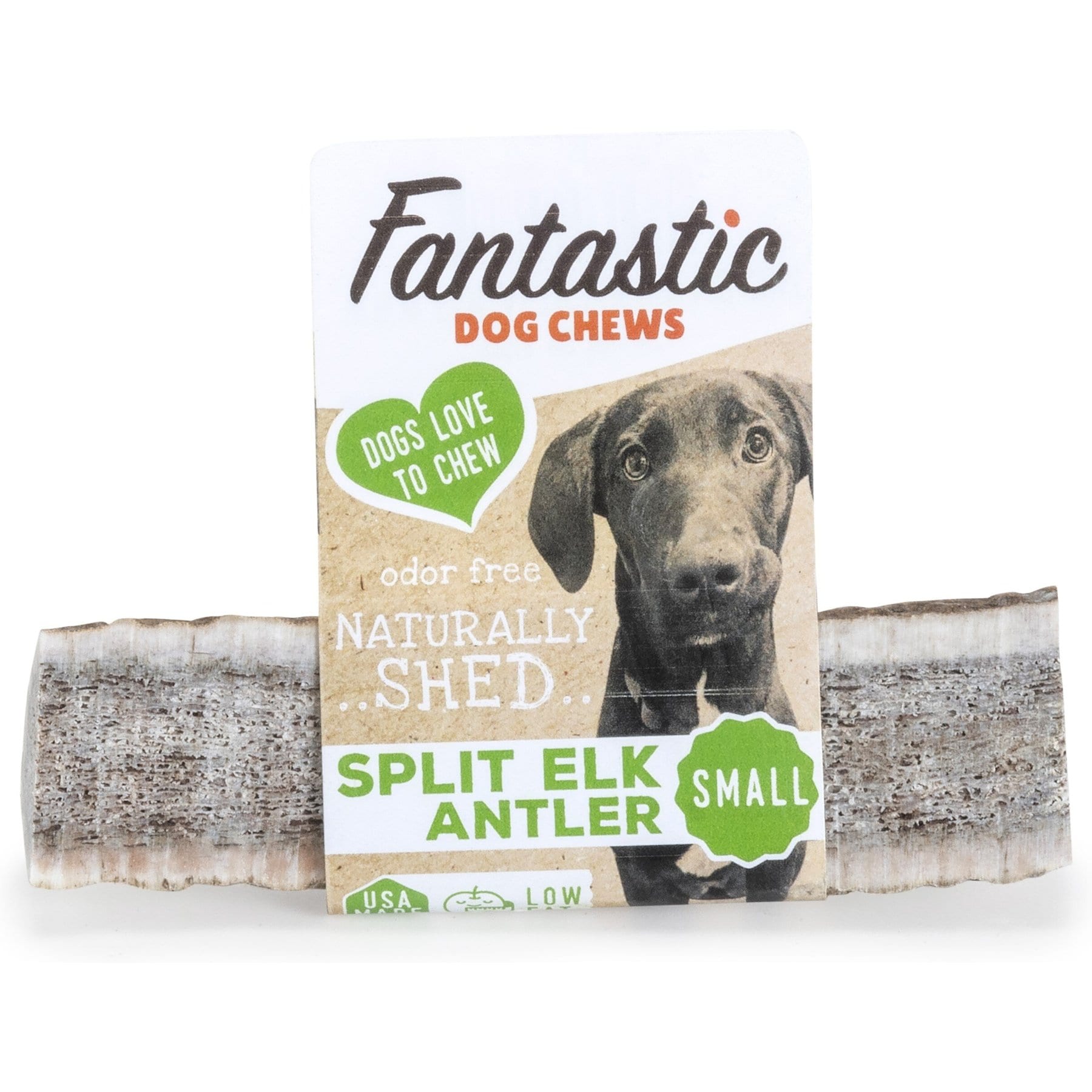 Fantastic Dog Chews Split Elk Antler Dog Treat, Small