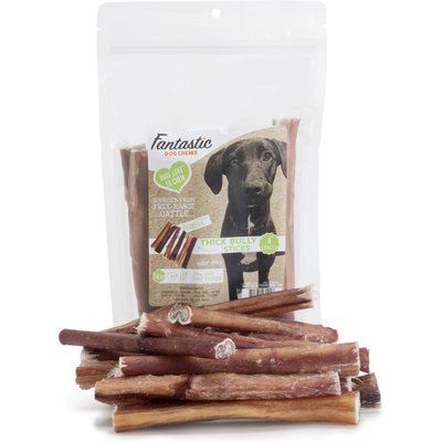 Fantastic Dog Chews Fantastic Dog Chews Thick Bully Sticks Grain-Free Dog Treats, 6-in, 16-oz bag
