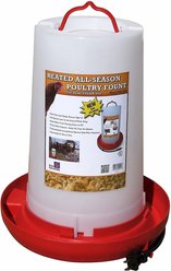Farm Innovators Heated All-Season Poultry Fount, 3-gal, 2 count