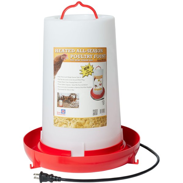 Farm Innovators Heated All-Season Poultry Fount, 3-gal