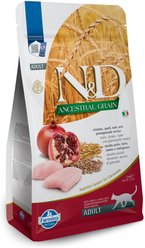Farmina Natural & Delicious Chicken & Ancestral Low-Grain Formula Dry Cat Food, 3.3-lb bag