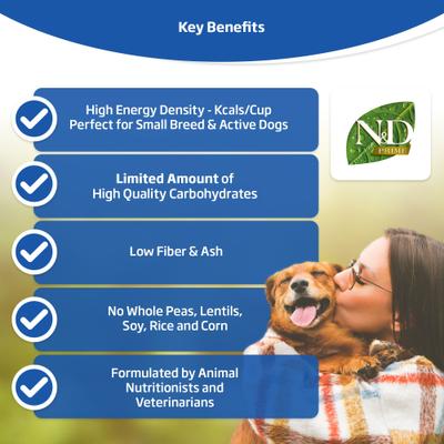 Show full view: Farmina Natural & Delicious Chicken Grain-Free Mini Breed Formula Dry Dog Food, 5.5-lb bag slide 4 of 11